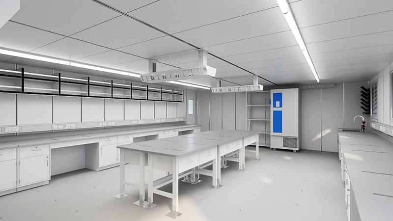 Muebles para laboratorios eficientes para uso naval