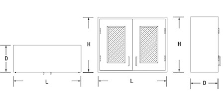  Gabinete para laboratorio (para pared) 