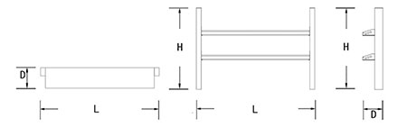  Estante rack (cara simple) 